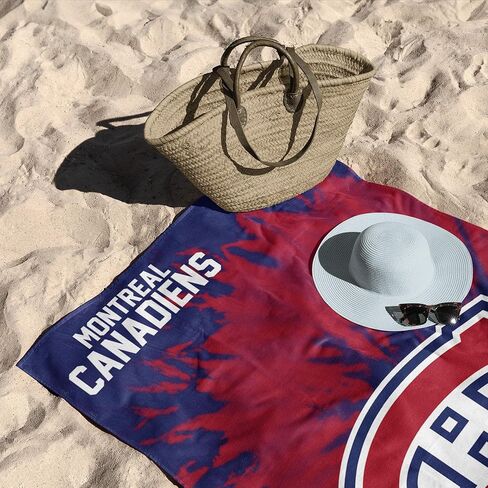 Northwest NHL Montreal Canadiens Psychedelic Beach Towel, Soft & Absorbent Pool Towel, Quick Dry, 30 x 60 inches in Saudi Arabia