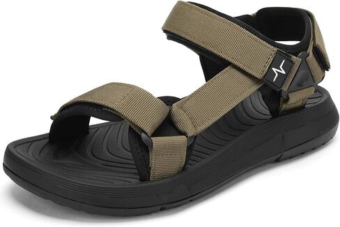 Mens Hiking Sandals with Arch Support - Cushion Sport Athletic Walking Sandles Outdoor Summer Comfortable Casual Waterproof Beach Water Sandal for Wide Feet in Kuwait