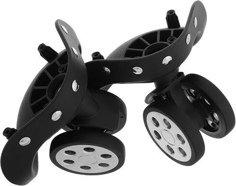 VALICLUD Replacement Luggage Wheels for Suitcase Spinner, 2 Pairs Large Black Round Hole Travel Suitcase Wheel Repair Kit with Swivel Casters for Trolley and Luggage Cases in Saudi Arabia