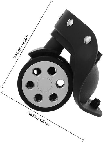 VALICLUD Replacement Luggage Wheels for Suitcase Spinner, 2 Pairs Large Black Round Hole Travel Suitcase Wheel Repair Kit with Swivel Casters for Trolley and Luggage Cases in Saudi Arabia