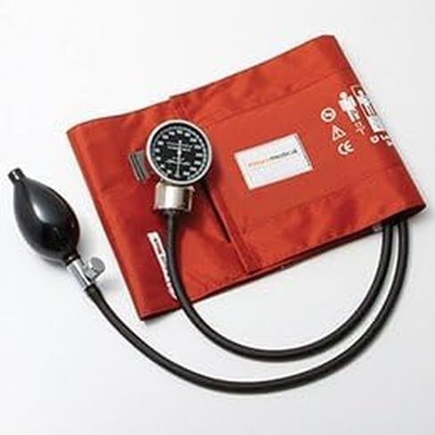 McKesson Deluxe Pocket Aneroid Sphygmomanometer, Blood Pressure with Cuff, Orange, Adult Large, 1 Count in Saudi Arabia