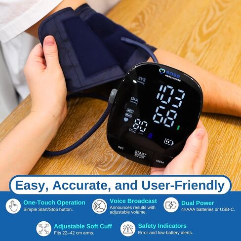 جهاز مراقبة رقمي للذراع العلوي - جهاز طبي للاستخدام المنزلي - جهاز مراقبة ضغط الدم - ذاكرة صوتية ذات شاشة كبيرة - معدات طبية لقياس ضغط الدم - FC-BP130 in Kuwait