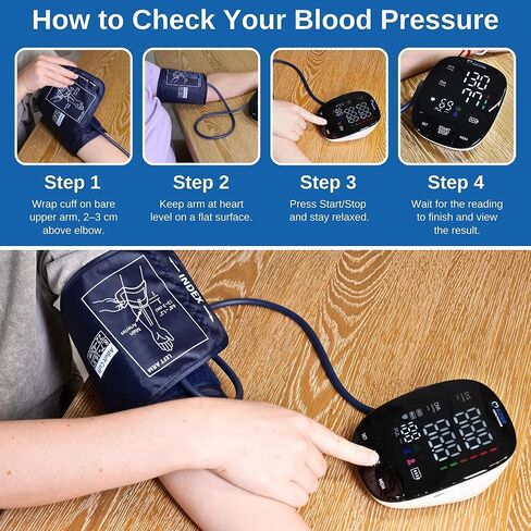 جهاز مراقبة رقمي للذراع العلوي - جهاز طبي للاستخدام المنزلي - جهاز مراقبة ضغط الدم - ذاكرة صوتية ذات شاشة كبيرة - معدات طبية لقياس ضغط الدم - FC-BP130 in Kuwait