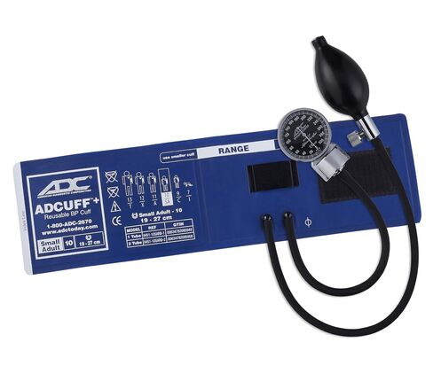 ADC Diagnostix 700 Premium Professional Pocket مقياس ضغط الدم اللاسائلي مع Adcuff + قطعة واحدة من النايلون لقياس ضغط الدم، صغير للبالغين، أزرق ملكي in Saudi Arabia