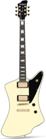 WestCreek Mirage Solid Body Electric Guitar, Mahogany Body, Maple Neck, Rosewood Fretboard, Rounded End Frets, Bone Nut (Glossy Obsidian Black) in Kuwait