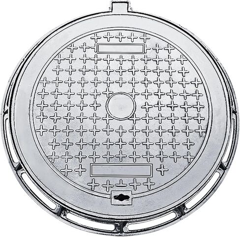 Heavy-Duty Cast Iron Drain Grate B125 Class, Reinforced Anti-Theft Design for Driveways, Patios & Concrete Floors - 50x60cm/20x24, Durable & Reliable Drainage Solution in Kuwait