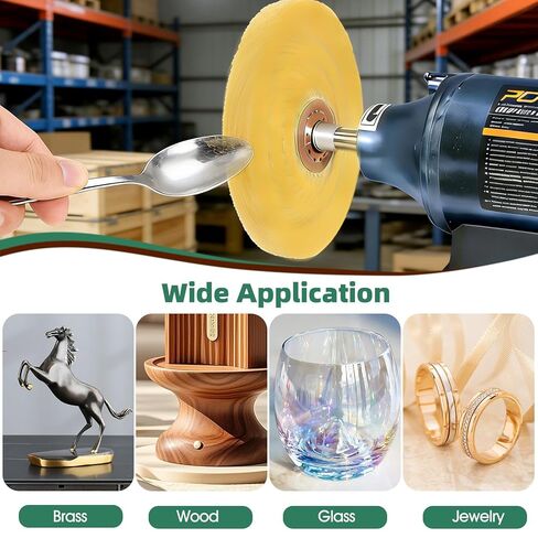 8Pcs 6 Inch Polishing Buffing Wheel Kit for Bench Grinder,1/2" Arbor Hole Buffing Wheels with 3 Polishing Compound and Gloves for Metal,Stainless Steel,Jewelry,Wood,Glass,Ceramic and Other Surfaces in Saudi Arabia