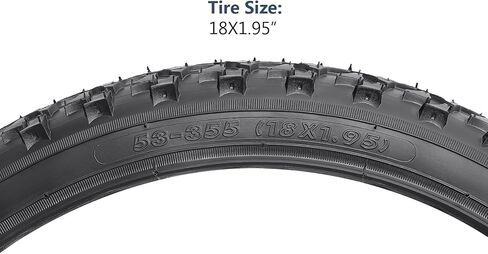 YUNSCM 2-PCS 18" Mountain Bike Tires 18x1.95/53-355 and 18" Heavy Duty Bike Tubes Schrader Valve Compatible with Mountain Bike 18 x 1.95 Kid Bicycle Tires and Tubes (Y-1221) in Kuwait