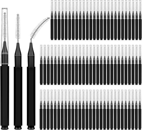 150 Pack Interdental Brushes for Braces, Plastic Dental Brushes Cleaner Between Teeth, Tooth Pick Tool Interdentales with Soft Spiral Brush Head - Efficient Oral Care, Black in Kuwait
