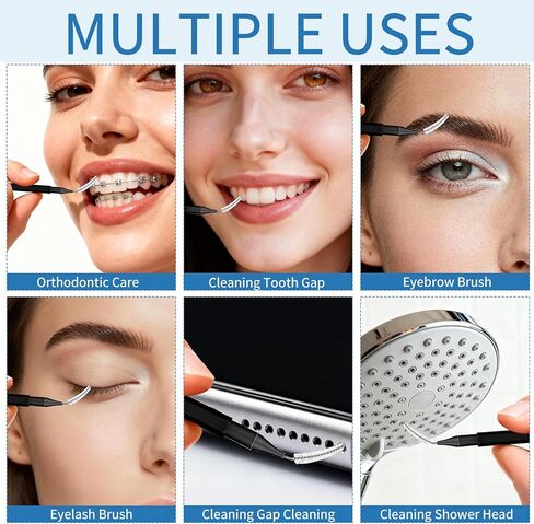 150 Pack Interdental Brushes for Braces, Plastic Dental Brushes Cleaner Between Teeth, Tooth Pick Tool Interdentales with Soft Spiral Brush Head - Efficient Oral Care, Black in Kuwait