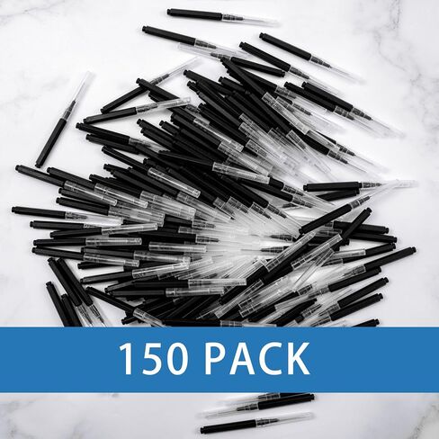 150 Pack Interdental Brushes for Braces, Plastic Dental Brushes Cleaner Between Teeth, Tooth Pick Tool Interdentales with Soft Spiral Brush Head - Efficient Oral Care, Black in Kuwait