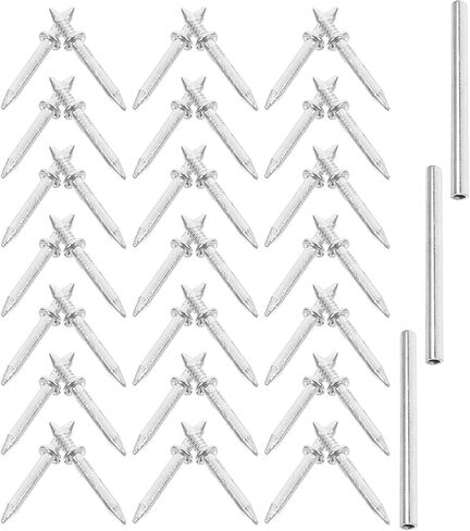 TEHAUX Double Head Baseboard Nails Invisible Seamless Skirting Thread Nails with Installation Sleeve Tool, 303pcs (3 Packs of 100pcs) for Door Frame and Floor Trim Installation in Saudi Arabia