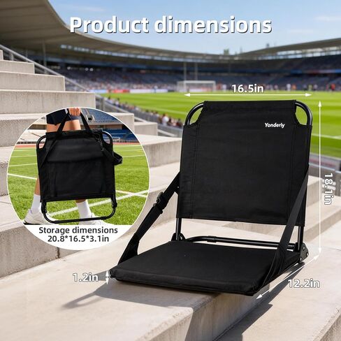 Yonderly Stadium Seats with Back Support, Bleacher Seat with Storage Pockets, Ideal for Viewing Platforms, Camping, Kayaking Seat in Saudi Arabia
