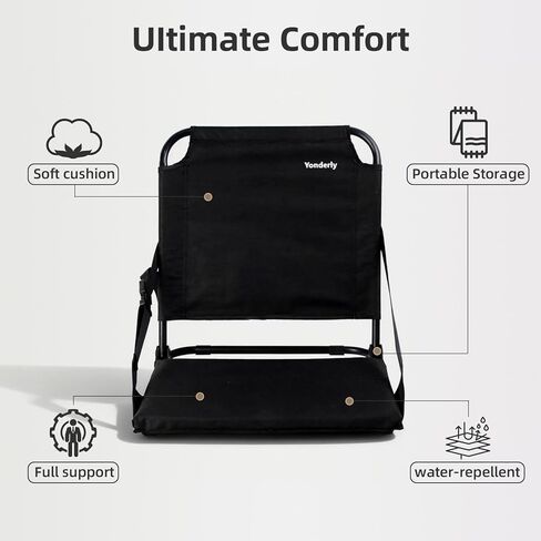 Yonderly Stadium Seats with Back Support, Bleacher Seat with Storage Pockets, Ideal for Viewing Platforms, Camping, Kayaking Seat in Saudi Arabia