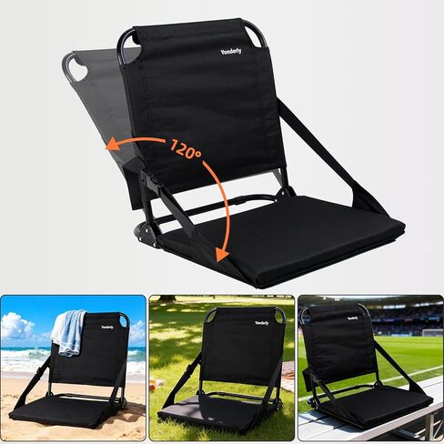 Yonderly Stadium Seats with Back Support, Bleacher Seat with Storage Pockets, Ideal for Viewing Platforms, Camping, Kayaking Seat in Saudi Arabia