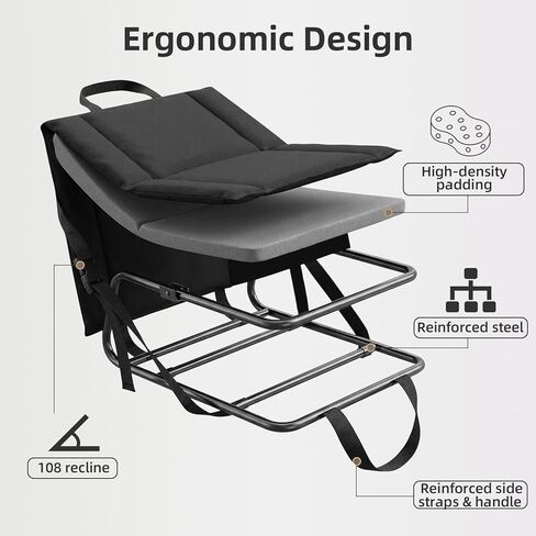 Yonderly Stadium Seats with Back Support, Bleacher Seat with Storage Pockets, Ideal for Viewing Platforms, Camping, Kayaking Seat in Saudi Arabia