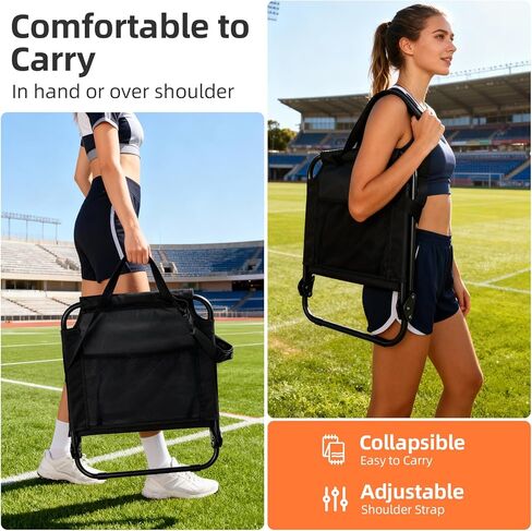Yonderly Stadium Seats with Back Support, Bleacher Seat with Storage Pockets, Ideal for Viewing Platforms, Camping, Kayaking Seat in Saudi Arabia