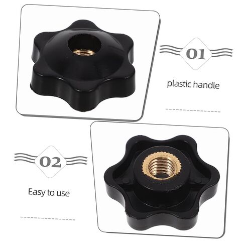 Luxshiny 10-Piece Adjustable Plastic Handle Knob Set Screw Ergonomic Thumb for Hand Tightening Suitable for DIY Projects in Saudi Arabia