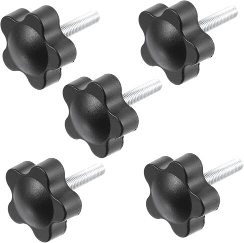 Cabilock 2sets Knurled Screw Knobs Clamping Raised Knob for Manual Screw Tool- Installation Matte Black Finish for Furniture Repair 15pcs*2 in Saudi Arabia