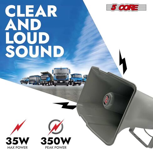 5 CORE 16 Inch PA Horn 400W Loud Speaker Bull Horn Loud Audio 10Ohm All Weather Indoor Outdoor Use Bracket and Hardware Included - SUH-400 1Pc in Saudi Arabia