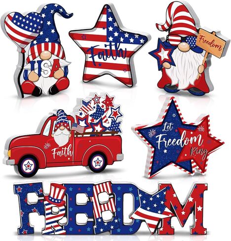 QUNCLAY 6 PCS DAID DAID DECERATIONS Happy Foden's Wooden Table Concerbies Adals Day Table Sign Minterpiece Phathers Day Decorations Party Centerces Birthday Party Supplies in Kuwait