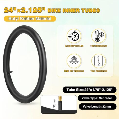 ZUKKA 24x2.125 Bike Tire Cruiser Bike Tire and Tube Classical Tread Folding Bicycle Tires for Beach Cruiser Bike Commuter Bike in Kuwait