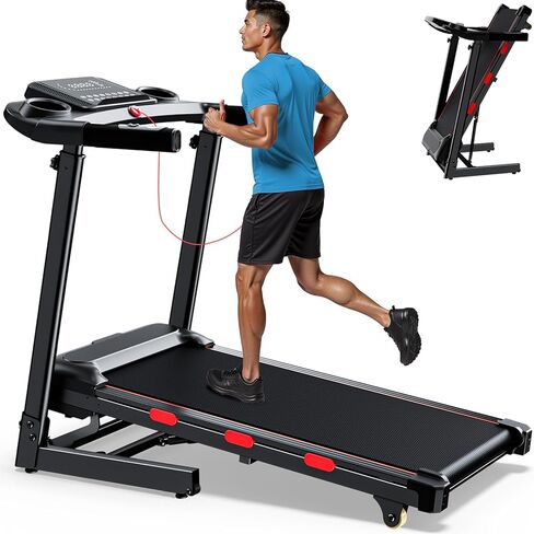 3.5 HP Auto Incline Treadmills for Home - Adjustable Height Handle Bars, 8.7 MPH, Wide Belt, 300+ lb Capacity in Saudi Arabia
