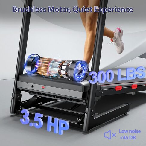 3.5 HP Auto Incline Treadmills for Home - Adjustable Height Handle Bars, 8.7 MPH, Wide Belt, 300+ lb Capacity in Saudi Arabia