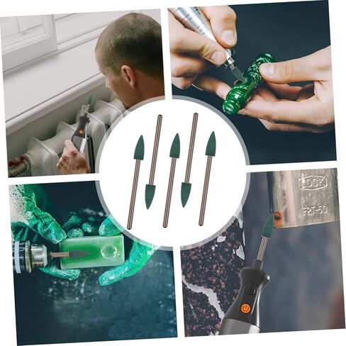 Cabilock 5Pcs Rubber Polishing Heads for Rotary Tools Green for Removal Efficient Grinding Buffing Jade in Saudi Arabia