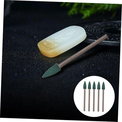 Cabilock 5Pcs Rubber Polishing Heads for Rotary Tools Green for Removal Efficient Grinding Buffing Jade in Saudi Arabia