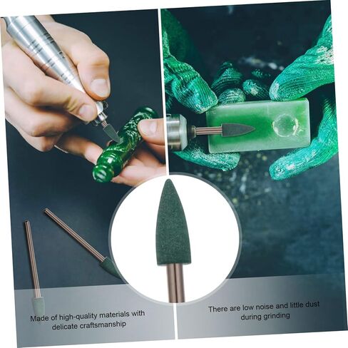 Cabilock 5Pcs Rubber Polishing Heads for Rotary Tools Green for Removal Efficient Grinding Buffing Jade in Saudi Arabia