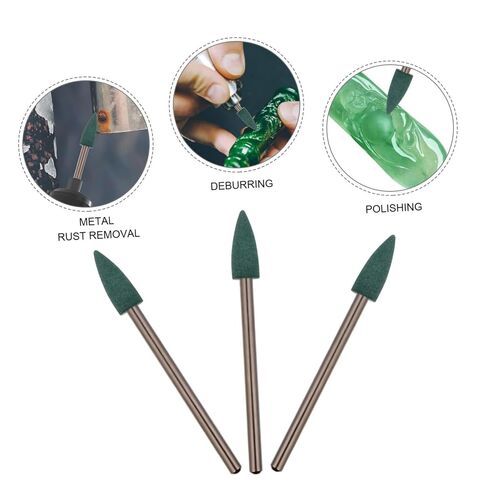Cabilock 5Pcs Rubber Polishing Heads for Rotary Tools Green for Removal Efficient Grinding Buffing Jade in Saudi Arabia