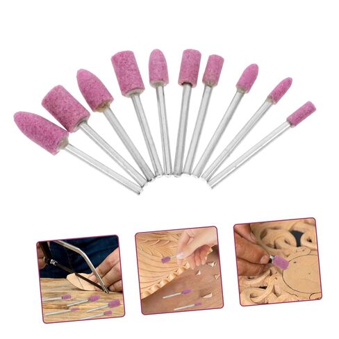 TEHAUX 100Pcs Corundum Polishing Tool Mixed Shapes for Rotary Tools for Stone and Ceramics Grinding Durable Abrasive Mounted Stones for Precise Polishing in Saudi Arabia