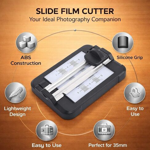 Negative Slide Film Cutter, 35mm 120 135 Format Film Strip, 11 Level Brightness Adjustable LED Backlight Panel - Precise Cutting, Anti Slip Design, Ideal for Photographers and in Saudi Arabia