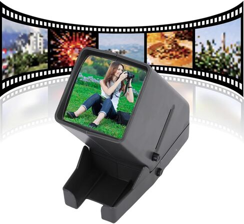 Fdit Portable 35mm Slide Magnification LED Film Viewer with USB Battery Power for Slides Negatives Desktop Photo Viewer in Saudi Arabia