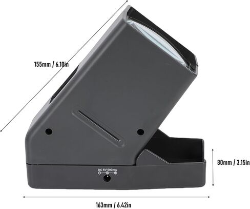 Fdit Portable 35mm Slide Magnification LED Film Viewer with USB Battery Power for Slides Negatives Desktop Photo Viewer in Saudi Arabia