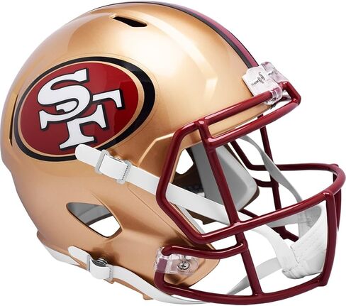 San Francisco 49ers 1996 to 2008 Throwback Riddell Speed Replica Full Size Helmet - NFL Replica Helmets in Saudi Arabia