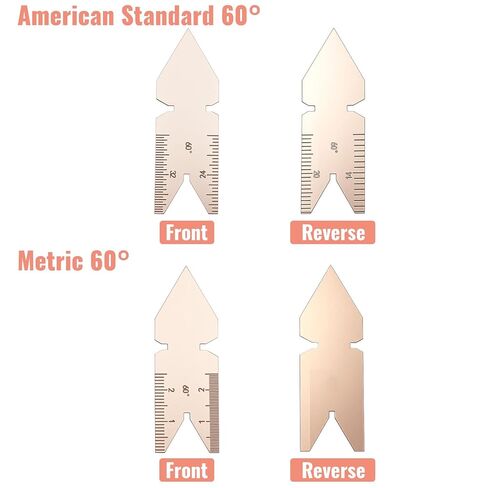 3 قطع من الفولاذ المقاوم للصدأ مقياس مركزي، 55 درجة و60 درجة برغي ذيل السمكة قياس مركزي لولبي لولبي مخرطة أداة قطع مقاييس درجة الخيط مجموعة أدوات قياس الميكانيكي in Kuwait