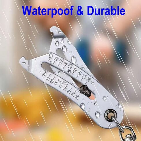 2025 Bolt Size Finder Keychain, Portable Precision Thread Size Checker Keychain, Nut and Bolt Thread Identifier Gauge Tool for Fast Measurement, Clear Dual Unit (Metric & Imperial) in Saudi Arabia