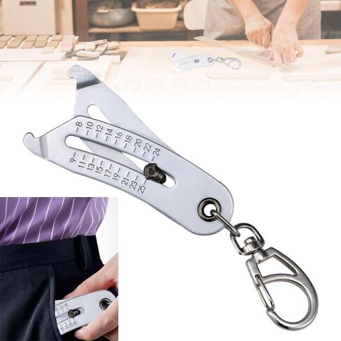 2025 Bolt Size Finder Keychain, Portable Precision Thread Size Checker Keychain, Nut and Bolt Thread Identifier Gauge Tool for Fast Measurement, Clear Dual Unit (Metric & Imperial) in Saudi Arabia