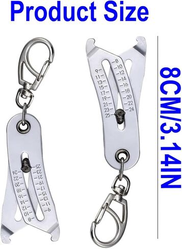 2025 Bolt Size Finder Keychain, Portable Precision Thread Size Checker Keychain, Nut and Bolt Thread Identifier Gauge Tool for Fast Measurement, Clear Dual Unit (Metric & Imperial) in Saudi Arabia