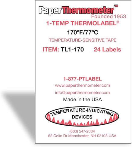 1-درجة الحرارة الحرارية 170 درجة فهرنهايت/77 درجة مئوية مجموعة ملصقات درجة الحرارة مكونة من 24 ملصقًا in Kuwait