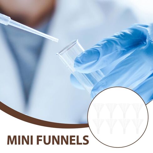 GARVALON 20pcs Plastic Funnels with Short Stem 60mm for Laboratory Use, Liquid Transfer and Filtration Funnels for Students and Scientific Experiments in Kuwait