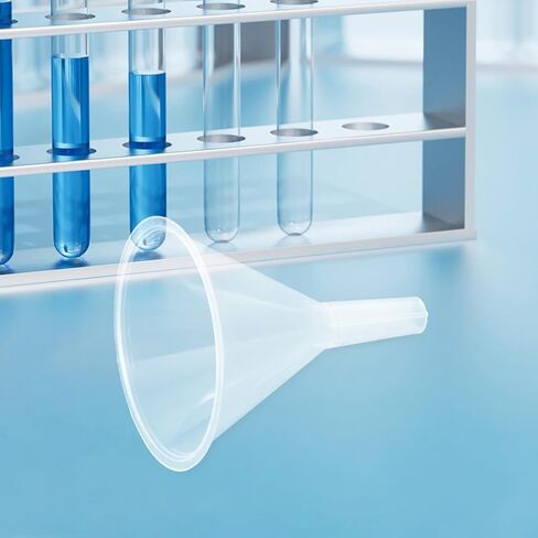 GARVALON 20pcs Plastic Funnels with Short Stem 60mm for Laboratory Use, Liquid Transfer and Filtration Funnels for Students and Scientific Experiments in Kuwait