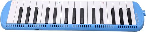 32 Keys Melodica Instrument for Beginners - Compact Mouth Piano with Exquisite Design & Ergonomic Comfort - Ideal for Musical Education - Available in BluePinkBlack (Blue) in Kuwait