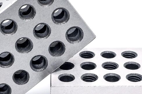 Pair 1" x 2" x 3" Precision Steel 1-2-3 123 Blocks 23 Holes (Pack of 2) in Kuwait