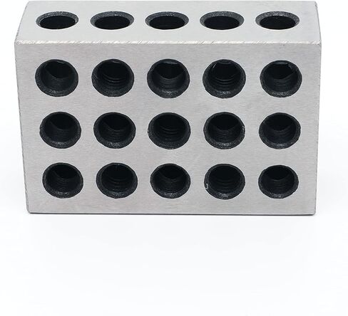 Pair 1" x 2" x 3" Precision Steel 1-2-3 123 Blocks 23 Holes (Pack of 2) in Kuwait