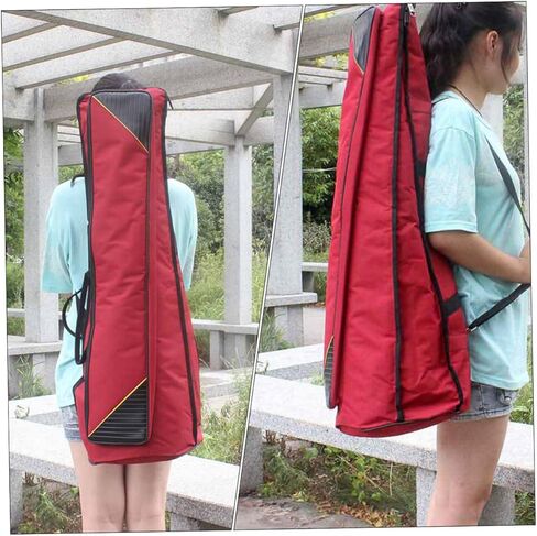 minkissy Waterproof Oxford Cloth Trombone Storage Bag for Tenor Trombone, Thickened Red Portable Musical Instrument Carrying Case with Sturdy Waterproof Material in Saudi Arabia
