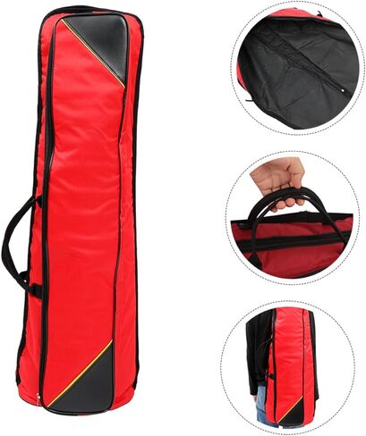 minkissy Waterproof Oxford Cloth Trombone Storage Bag for Tenor Trombone, Thickened Red Portable Musical Instrument Carrying Case with Sturdy Waterproof Material in Saudi Arabia