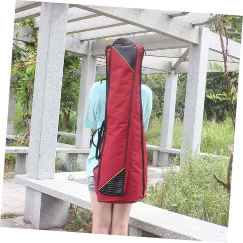 Kisangel Waterproof Thickened Oxford Cloth Trombone Storage Case, Portable Tenor Trombone Carry Bag with Red Protective Cover for Travel and Instrument Storage in Saudi Arabia